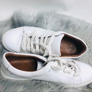 Frye white  Ivy Low Lace Leather Sneakers